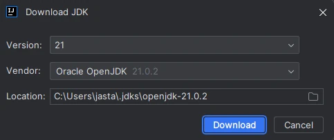 Select JDK