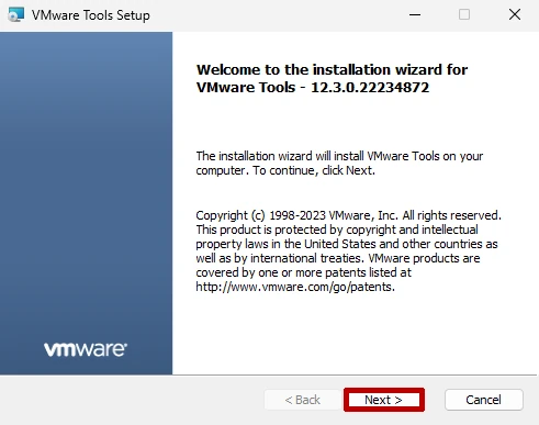 VMware Tools installation