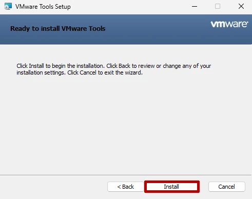 VMware Tools installation