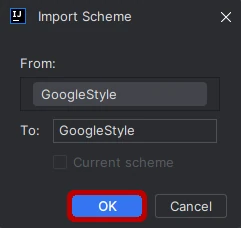 Name your newly imported IntelliJ code style